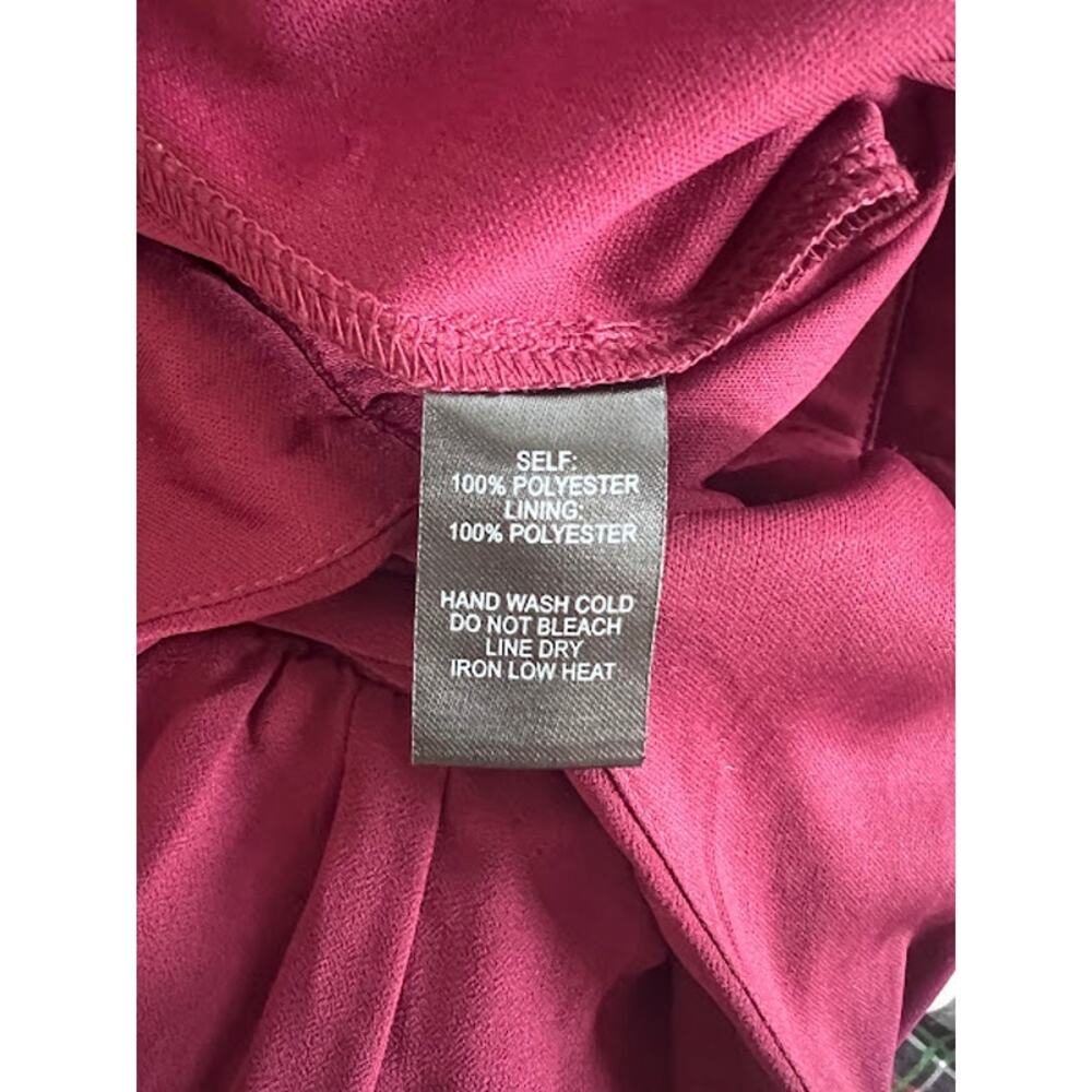 Lulus Divine Muse Burgundy Georgette Wide Leg Jumpsuit S Wedding Guest - Picture 8 of 10